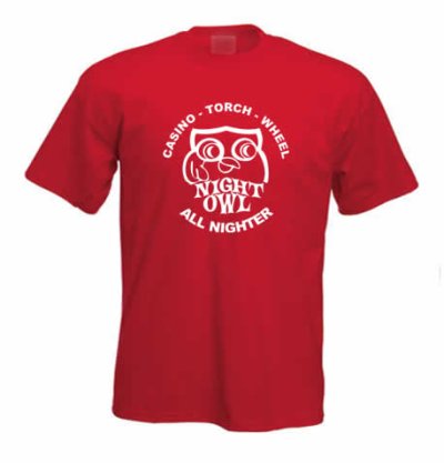 Northern Soul T Shirt - Owl Up All Night ss128